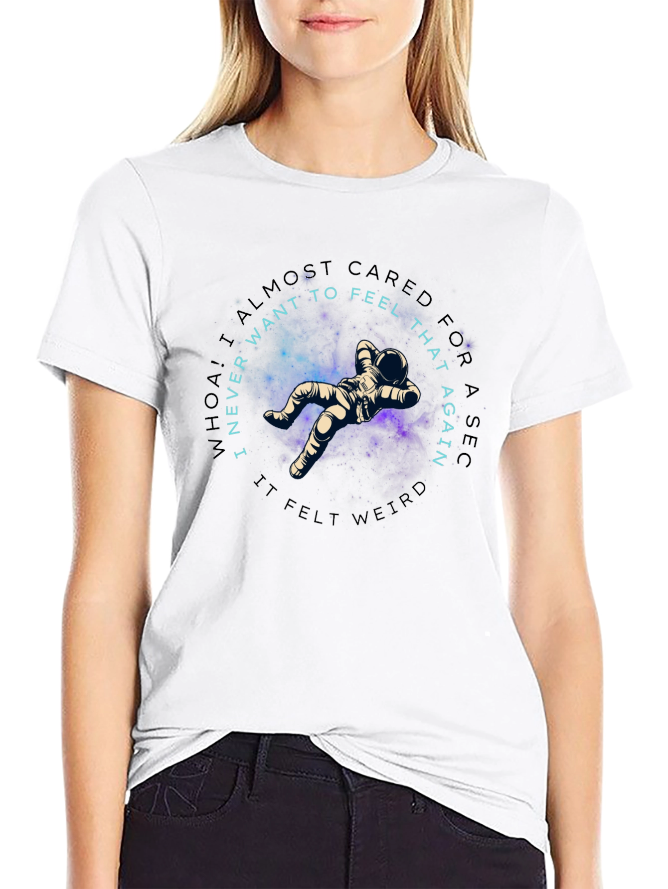 Astronaut Galaxy Tee - Almost Cared