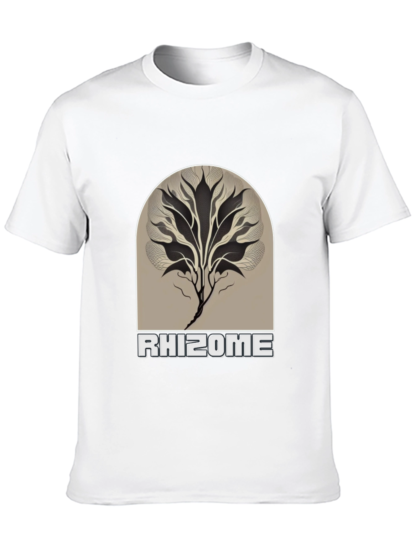 Rhizome Graphic Print Tee - Stylish Unisex Cotton T-Shirt