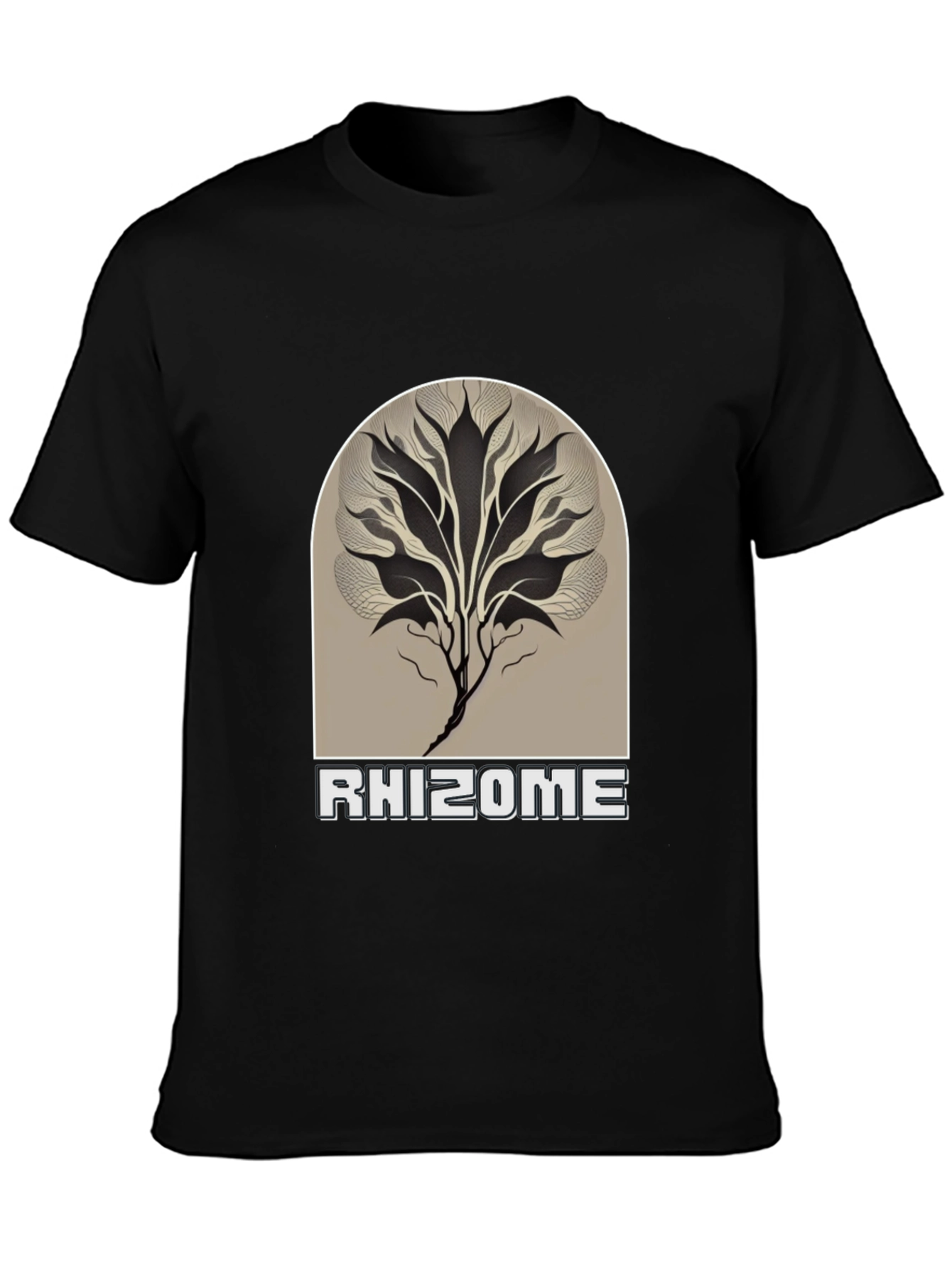Rhizome Graphic Print Tee - Stylish Unisex Cotton T-Shirt