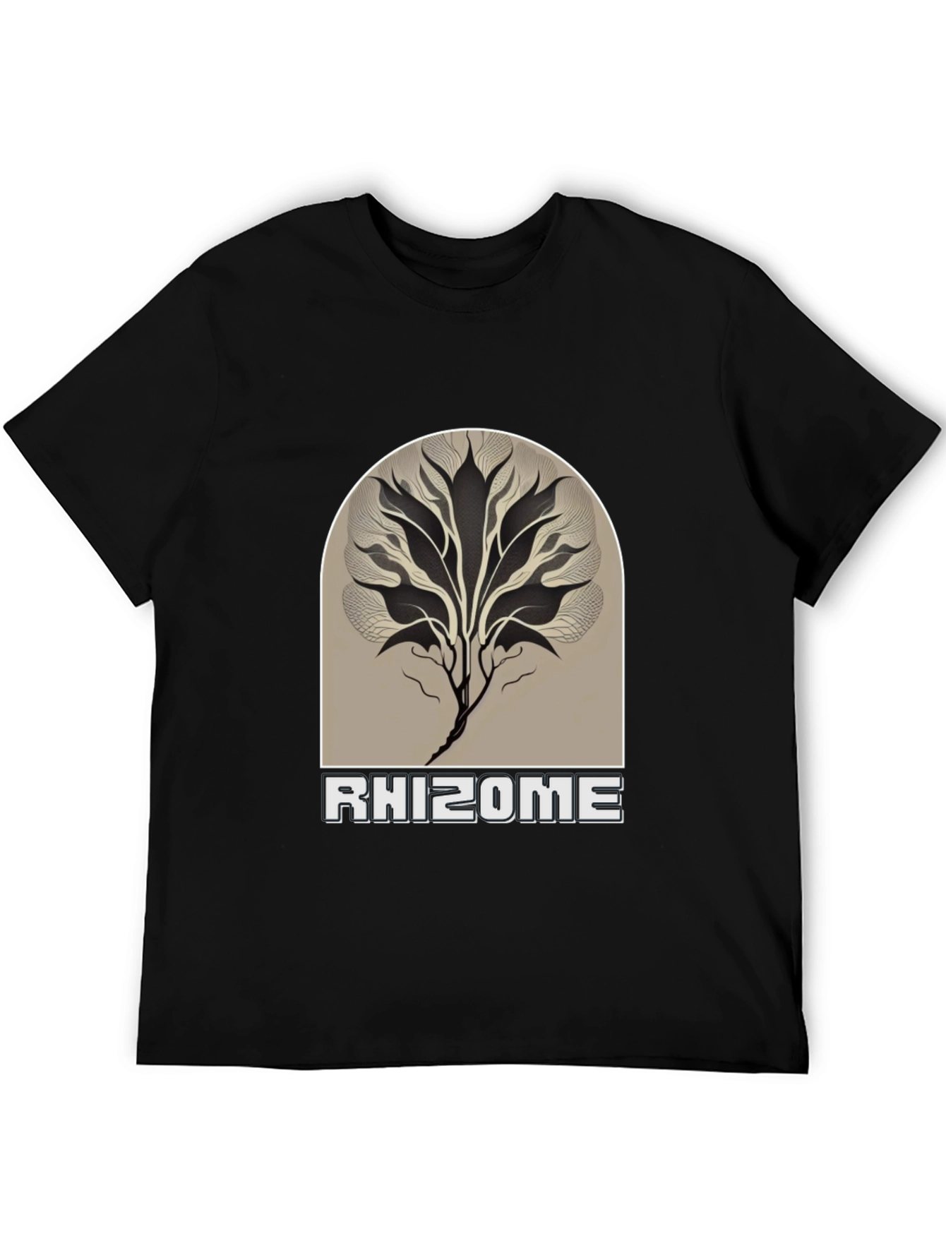 Rhizome Graphic Print Tee - Stylish Unisex Cotton T-Shirt
