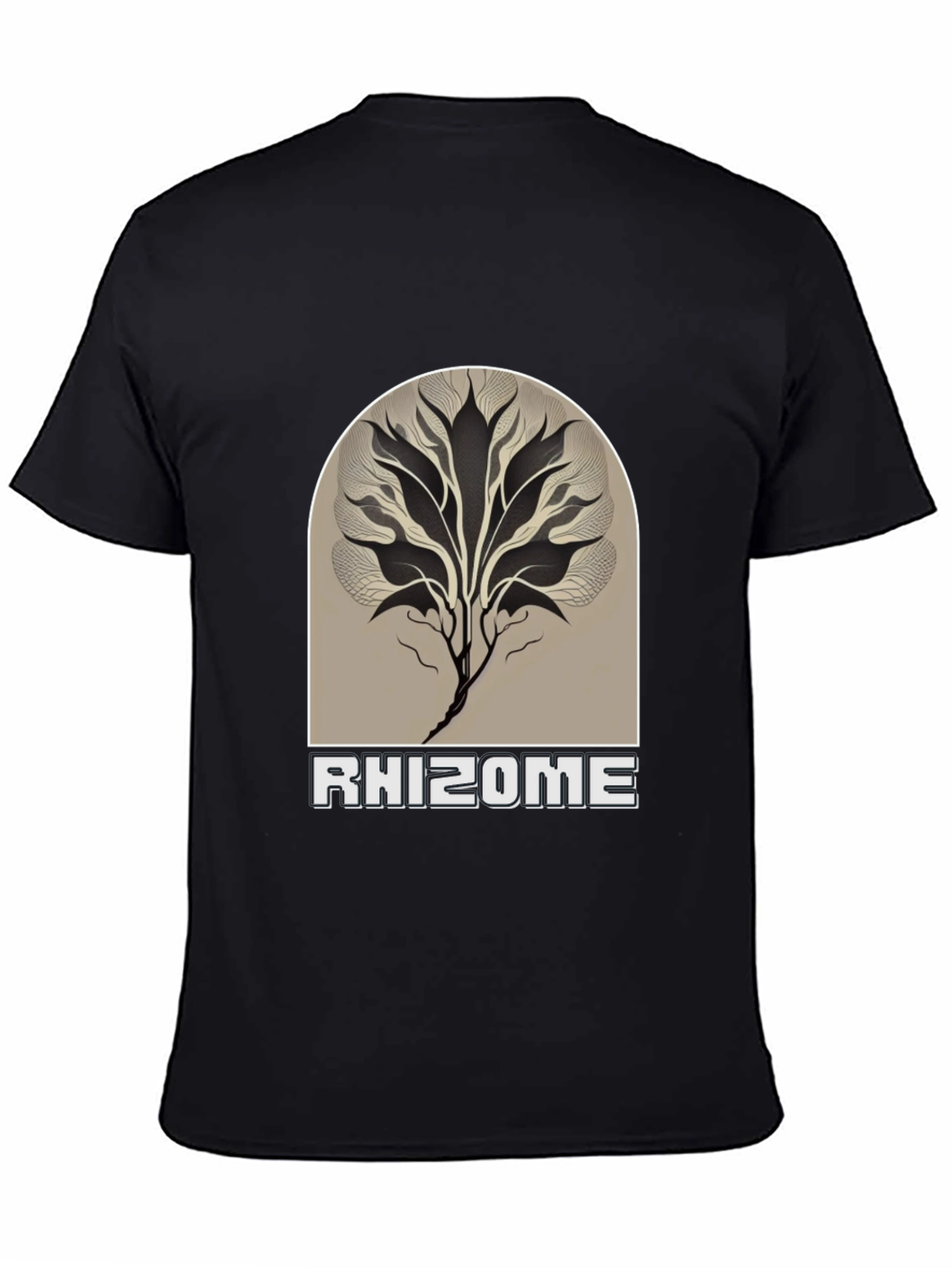 Rhizome Graphic Print Tee - Stylish Unisex Cotton T-Shirt