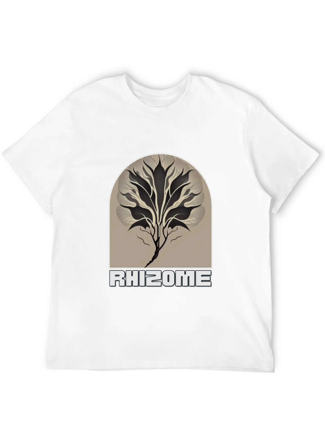 Rhizome Graphic Print Tee - Stylish Unisex Cotton T-Shirt
