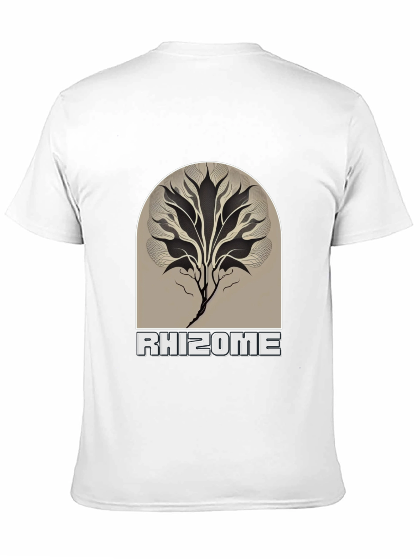 Rhizome Graphic Print Tee - Stylish Unisex Cotton T-Shirt