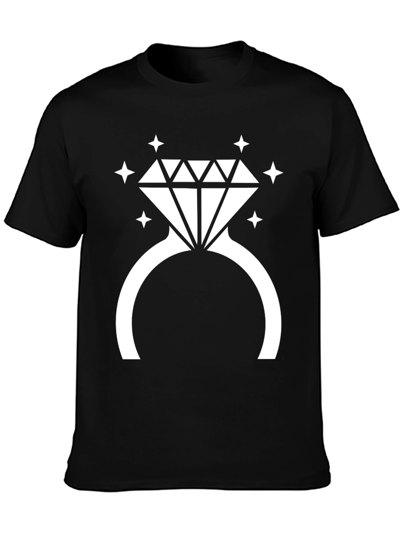 Diamond Ring Graphic Tee - Novelty T-Shirt