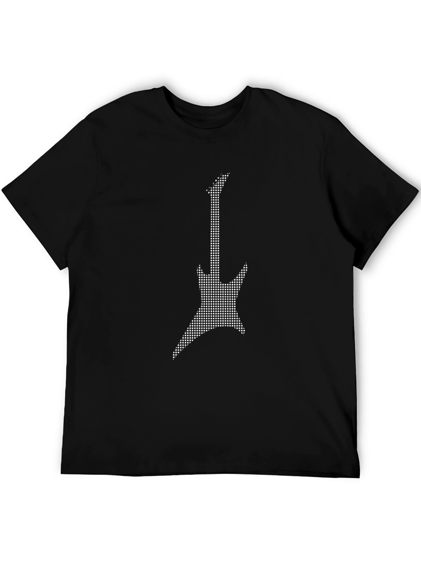 Guitar Graphic Tee - Rocker Style Black T-Shirt