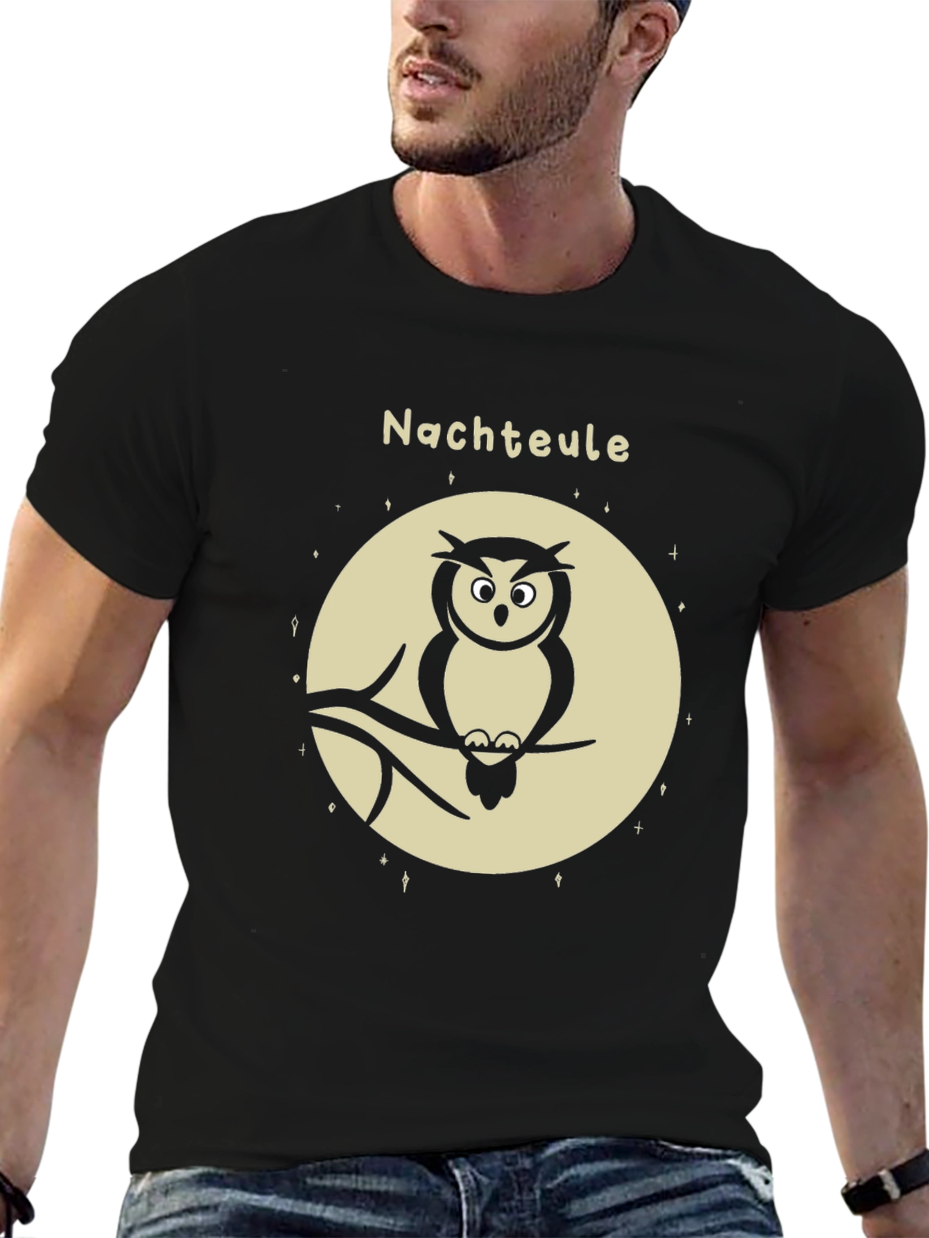 Night Owl Graphic Tee - Mens Black T-Shirt