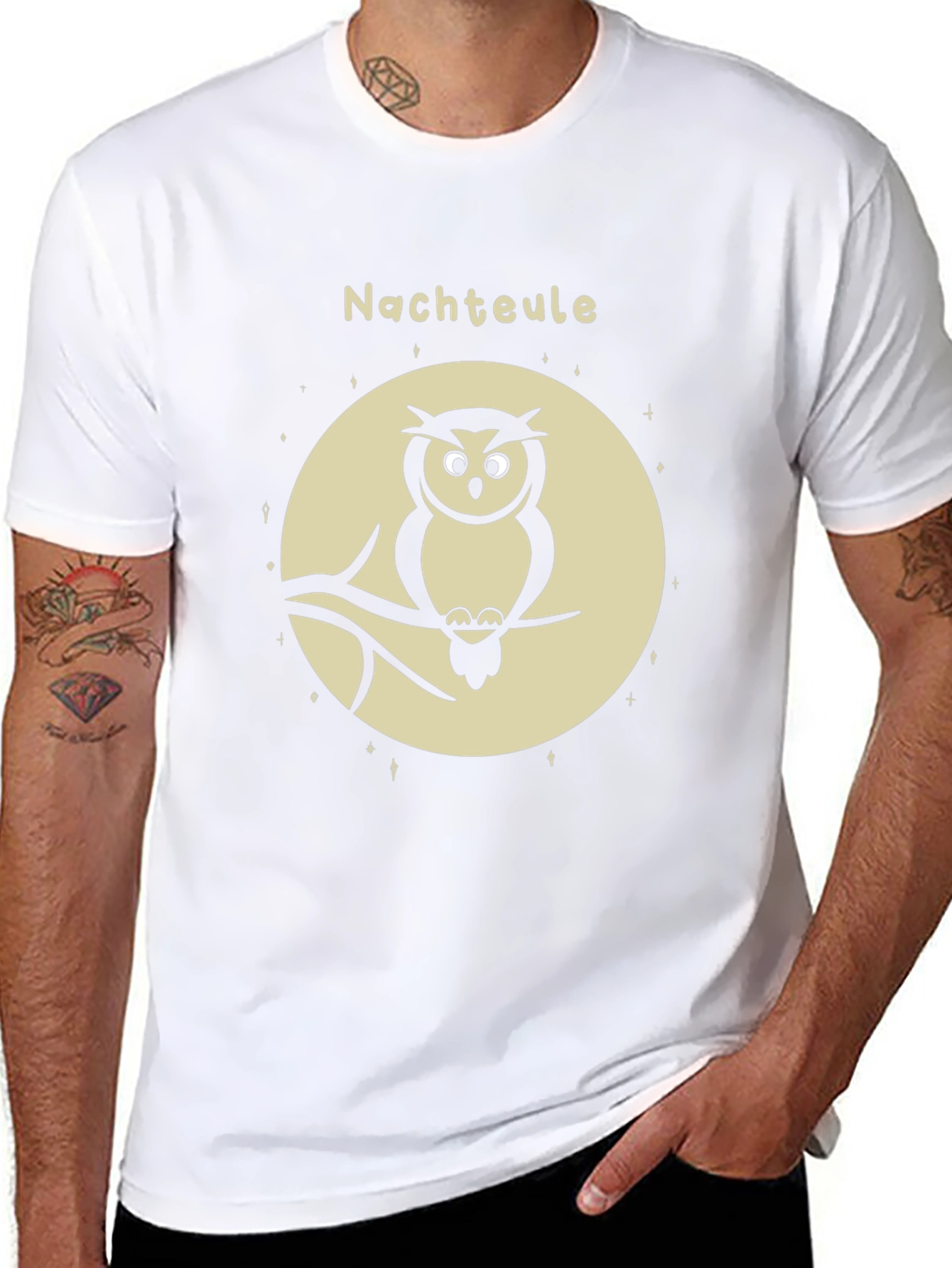 Night Owl Graphic Tee - Mens Black T-Shirt