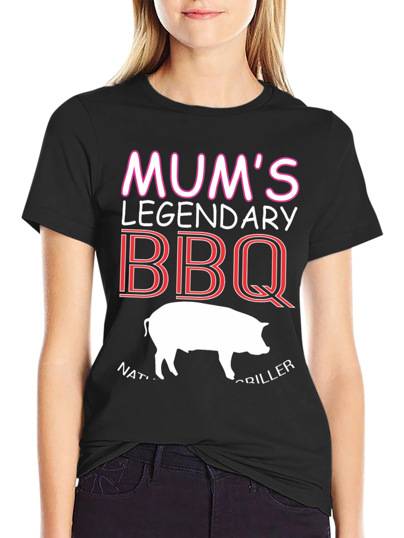 Mums Legendary BBQ T-Shirt - Natural Griller