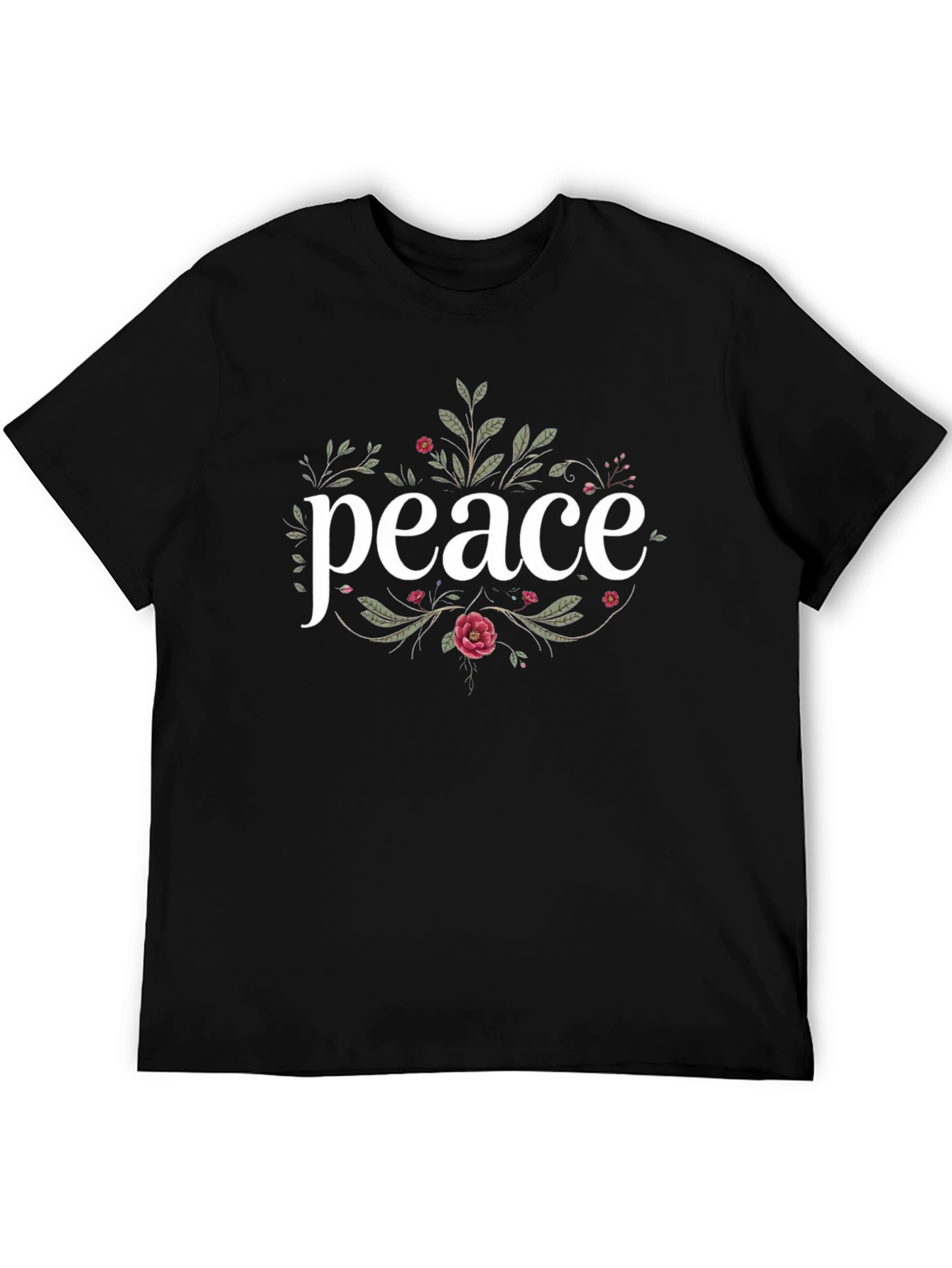 Peace Floral Graphic T-Shirt