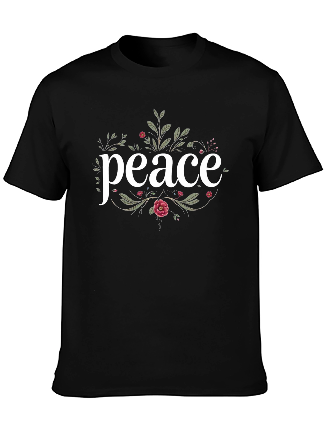 Peace Floral Graphic T-Shirt