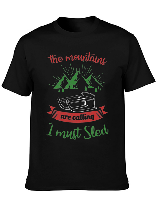 Mountains are Calling Sledding T-Shirt
