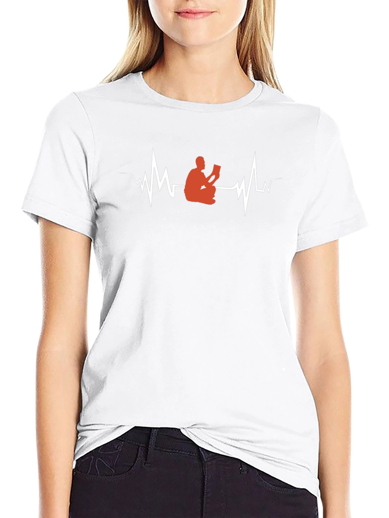 Reading Heartbeat T-Shirt - Book Lover Tee