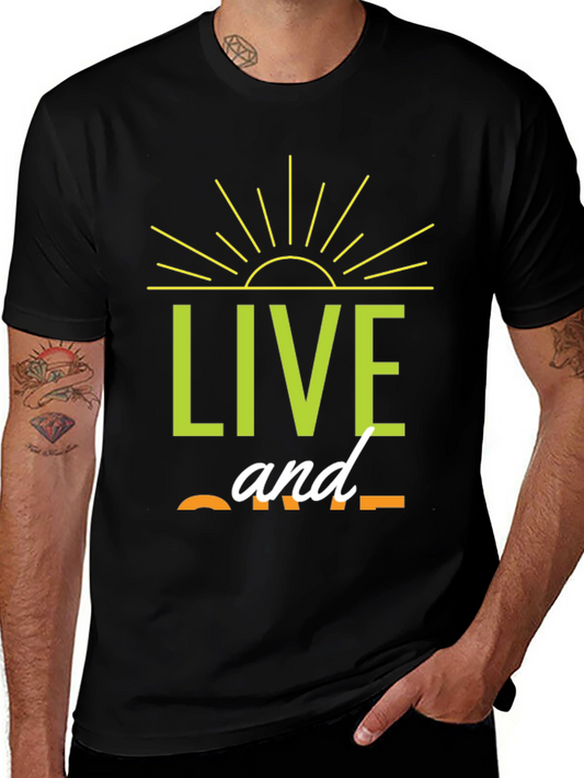 Live and Give Black Graphic T-Shirt