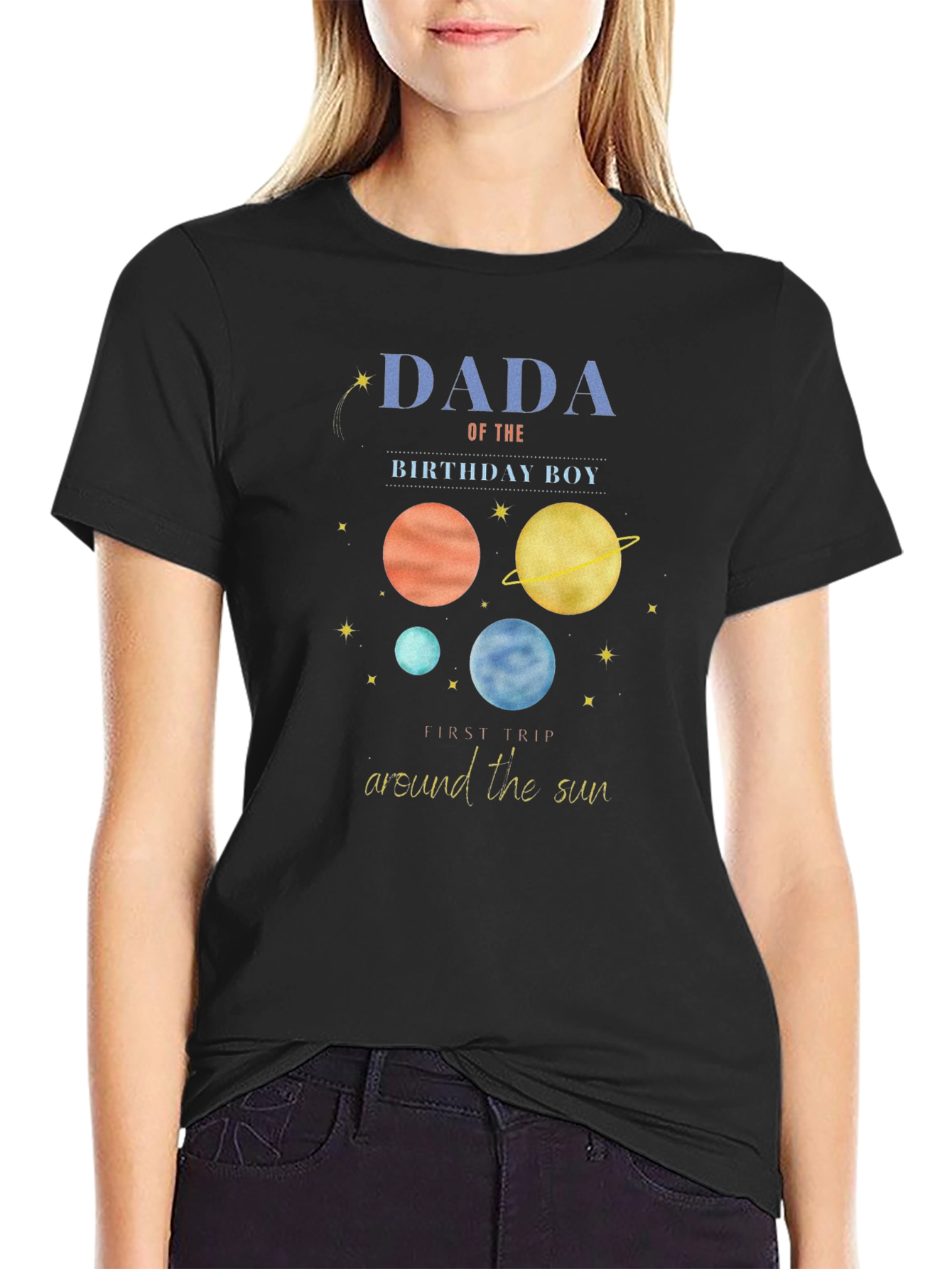 Dada Birthday Boy Planet T-Shirt