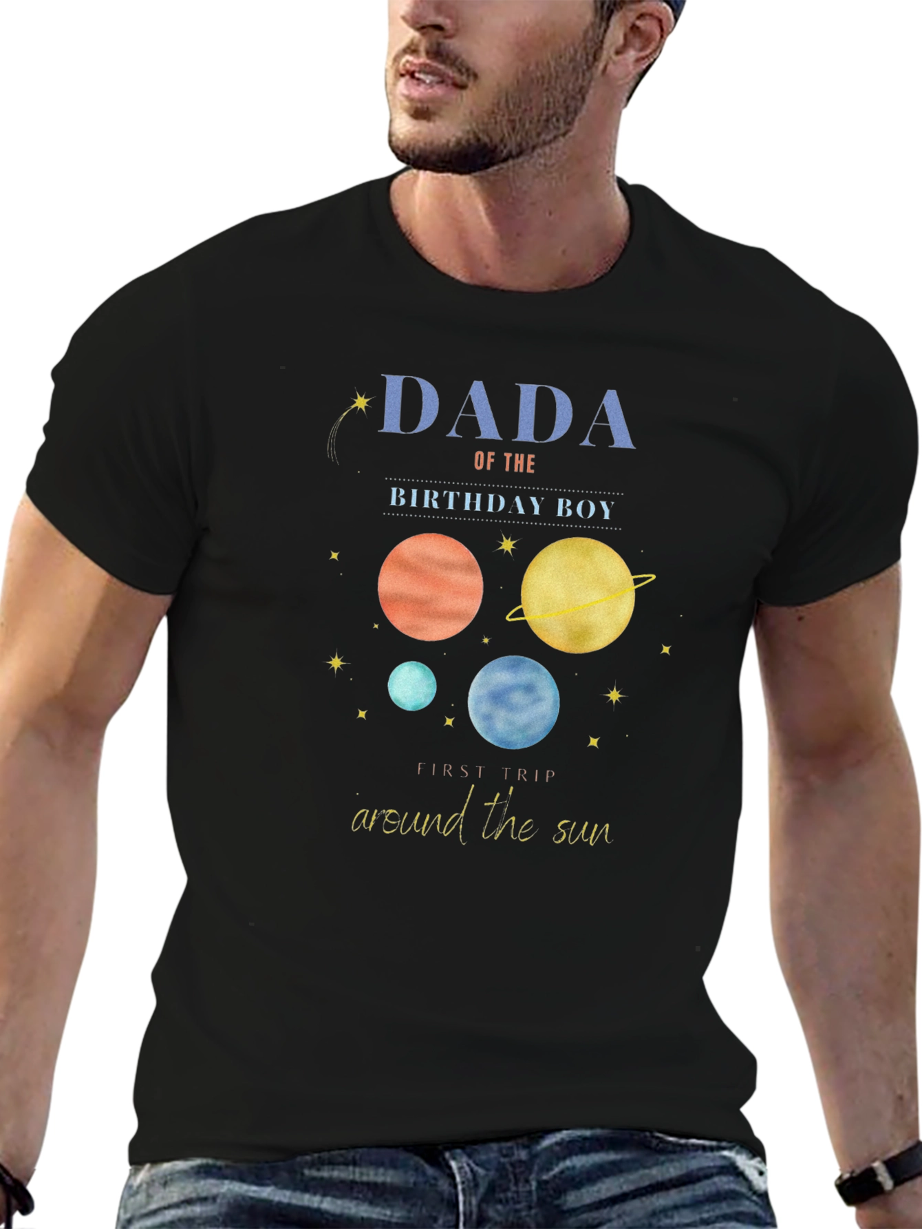 Dada Birthday Boy Planet T-Shirt