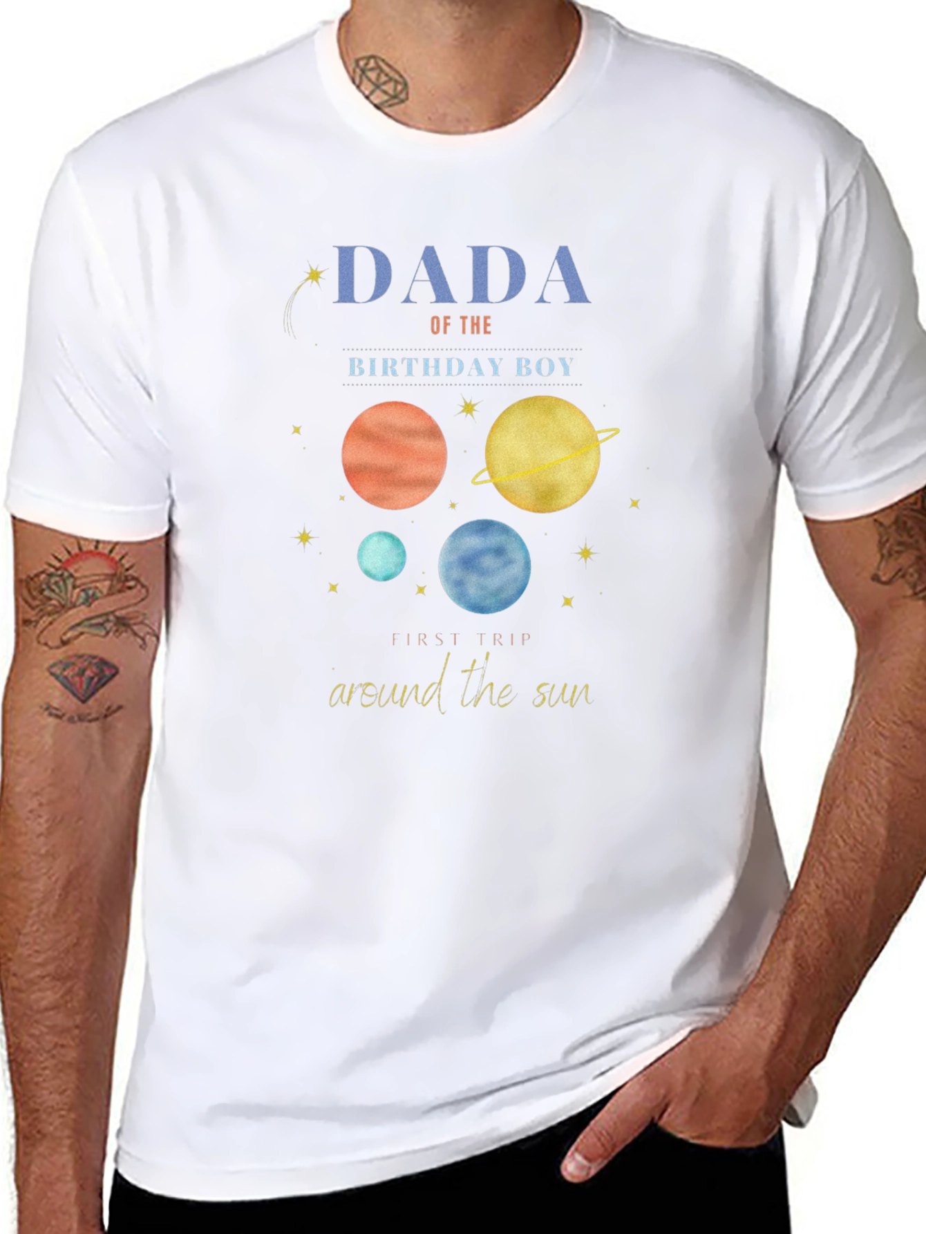 Dada Birthday Boy Planet T-Shirt