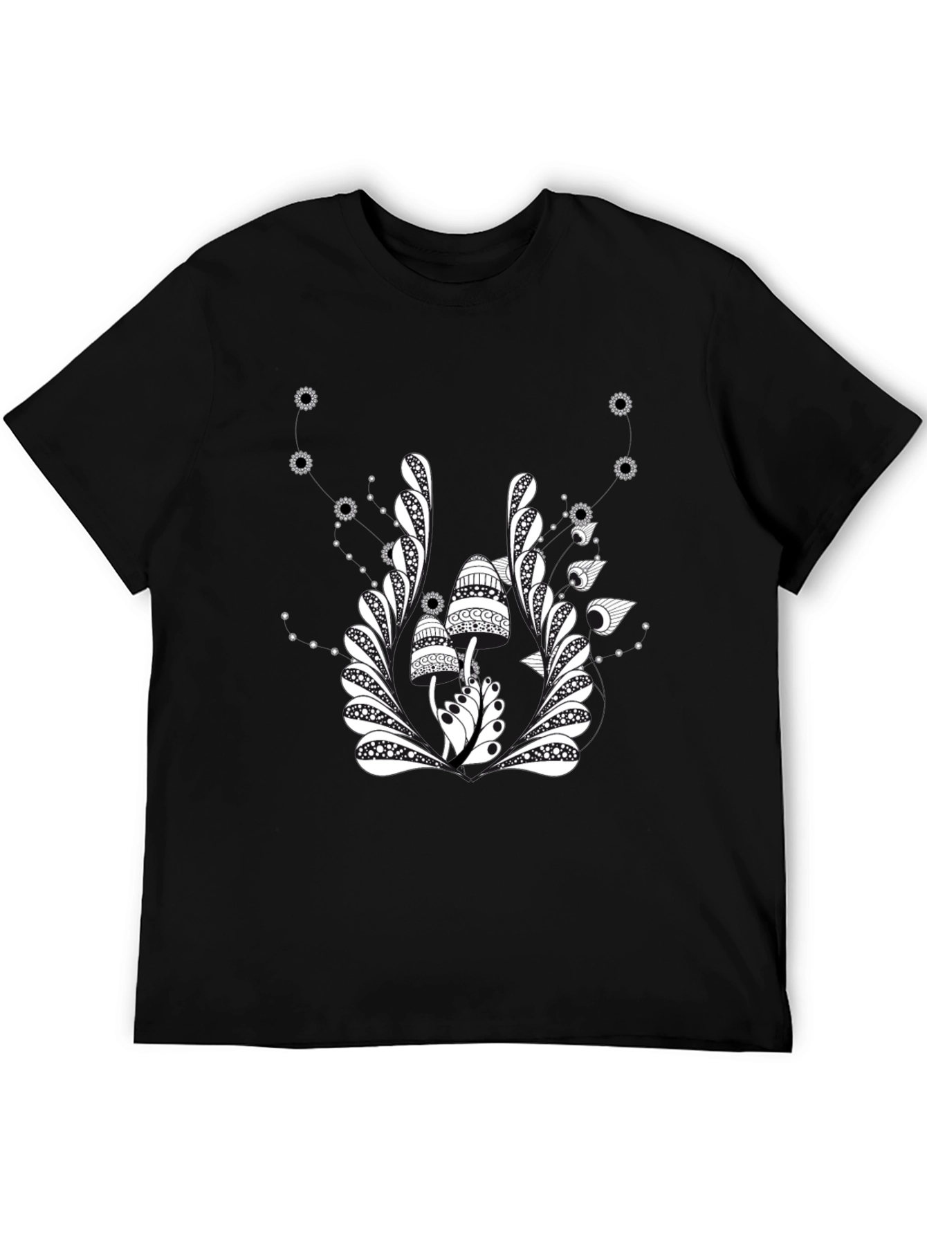 Mushroom Graphic Print Crew Neck T-Shirt