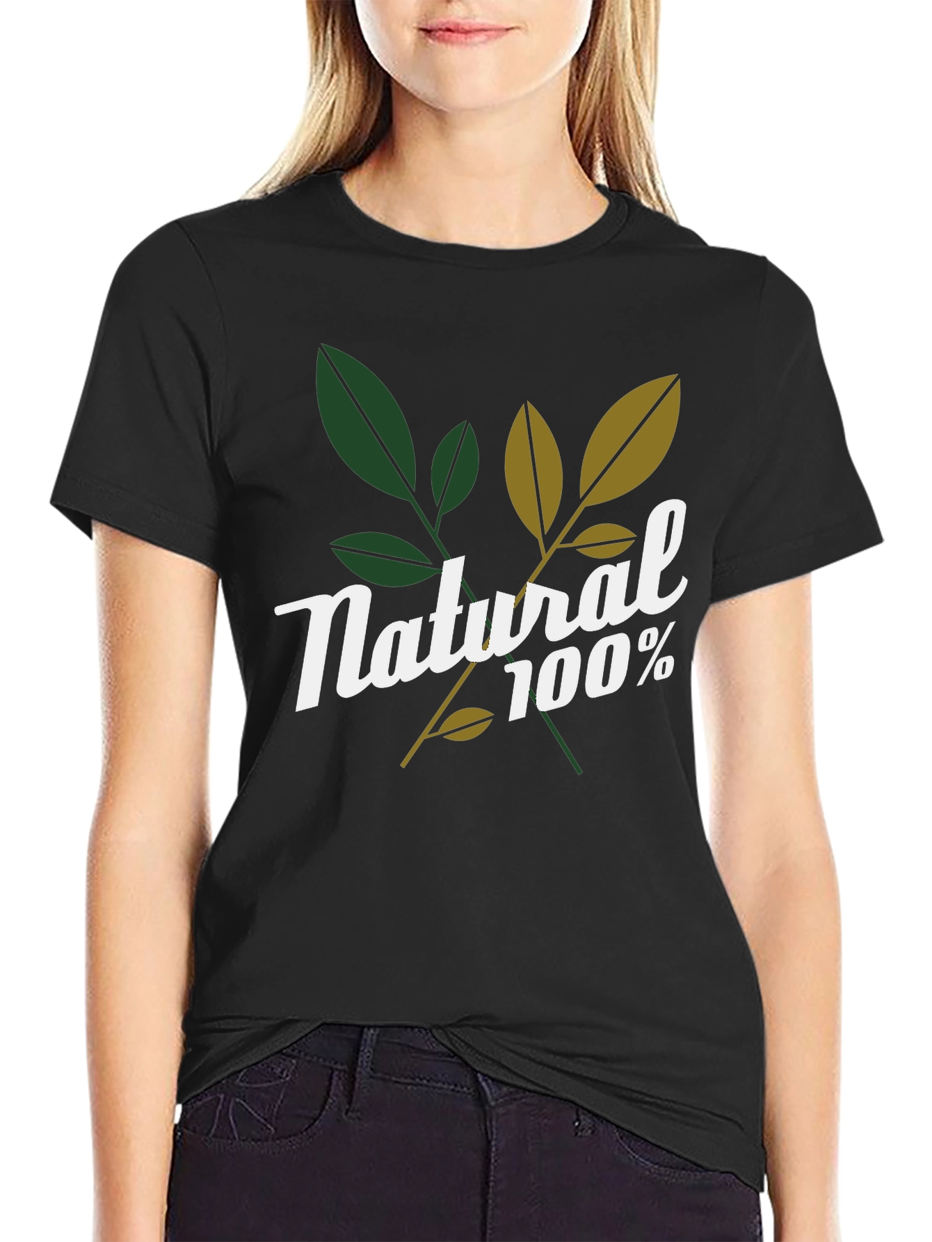 Natural 100% Graphic Tee - Stylish Organic Design