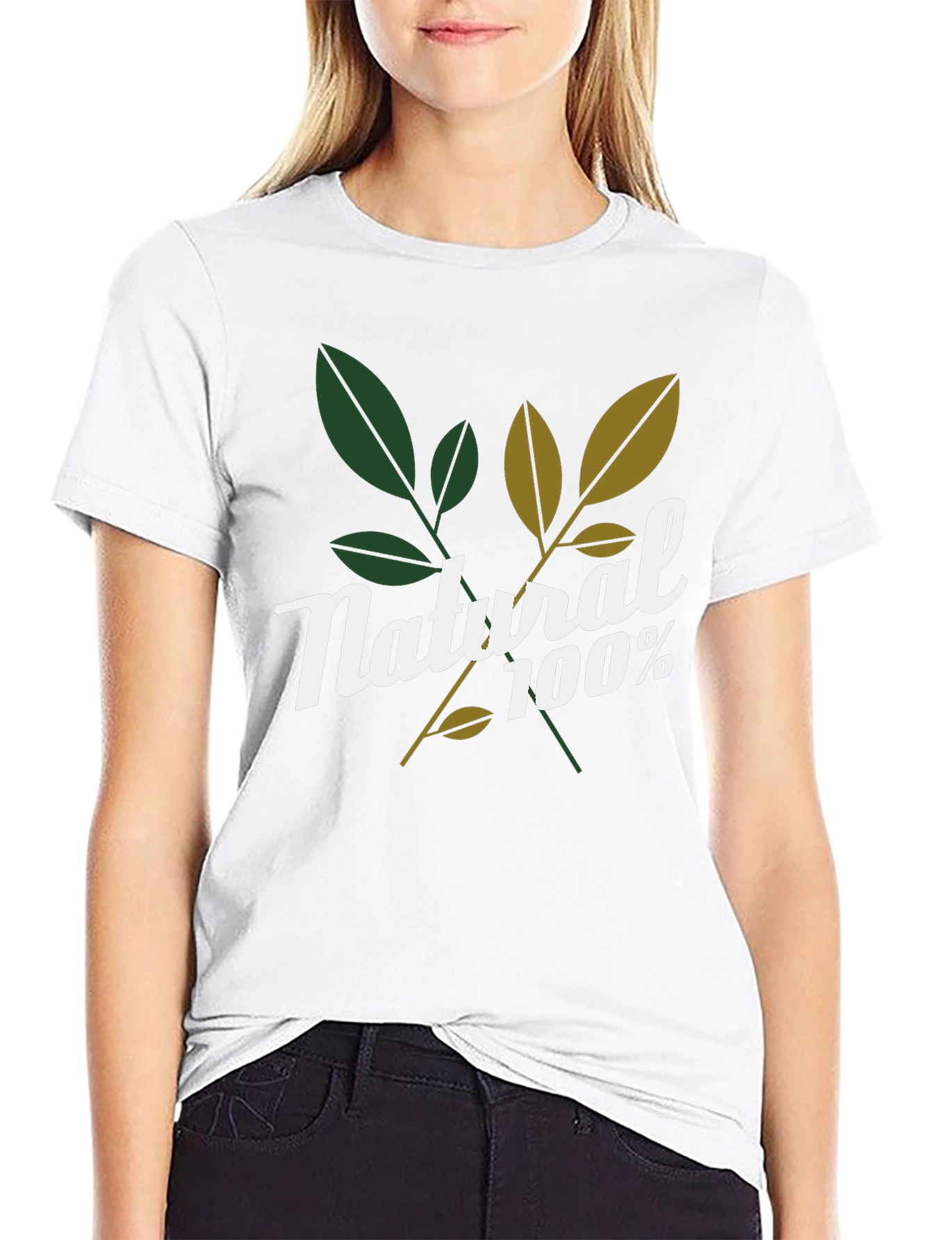 Natural 100% Graphic Tee - Stylish Organic Design