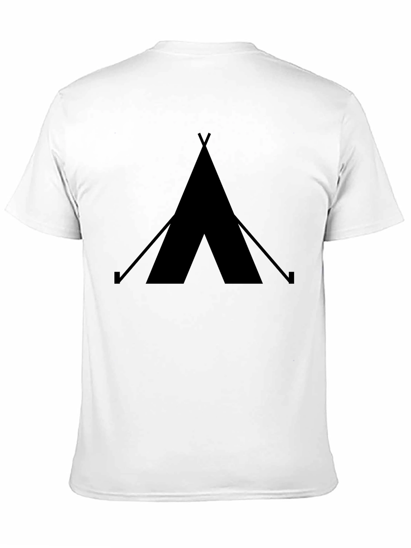 Black Tee with Tent Graphic