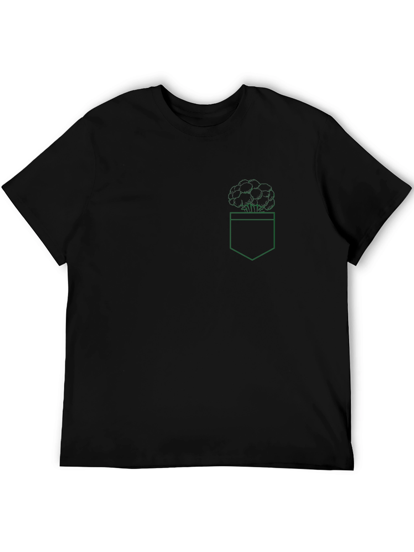 Brainy Broccoli Pocket Tee - Quirky Graphic T-Shirt