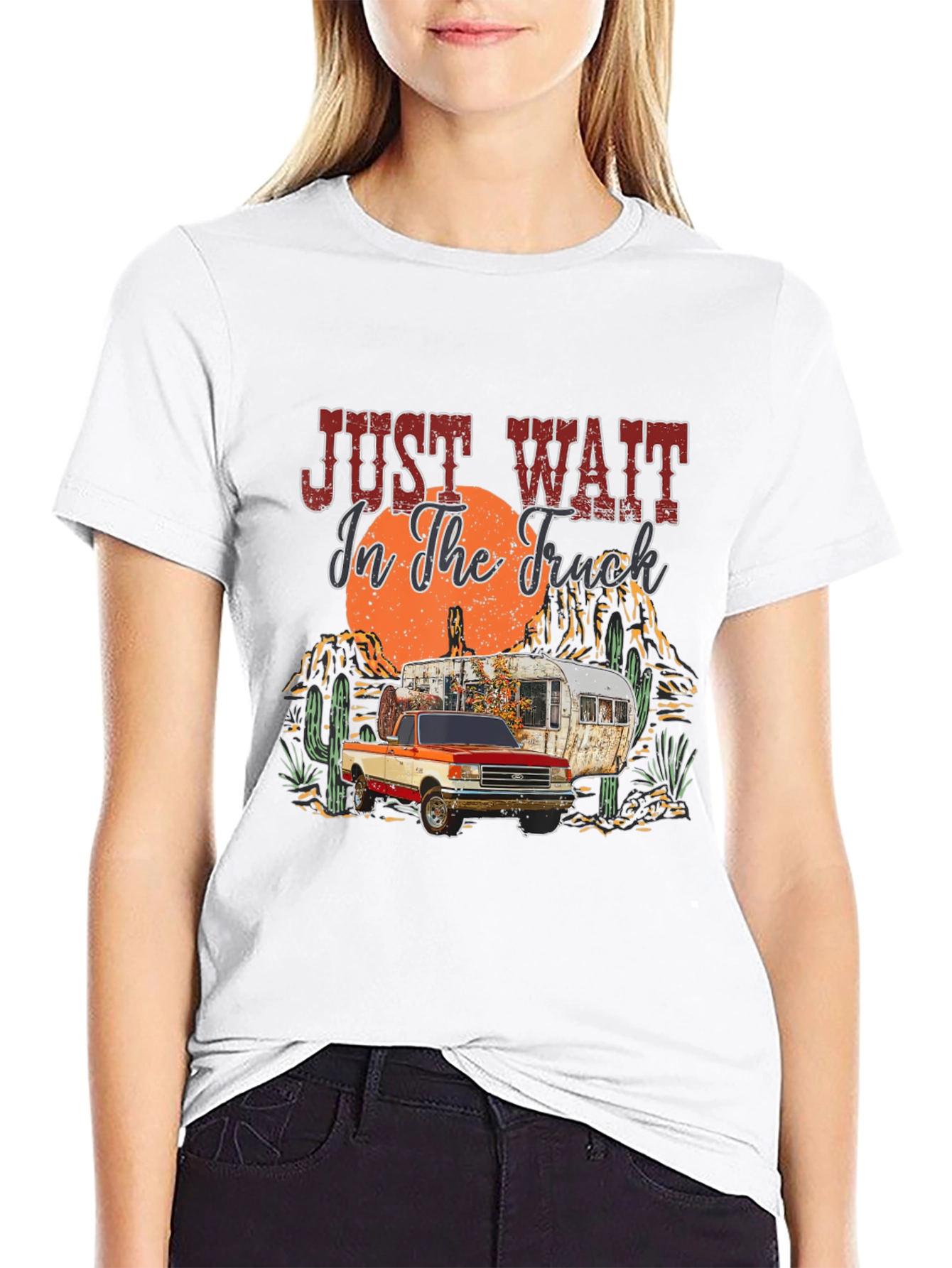 Just Wait In The Truck Graphic T-Shirt