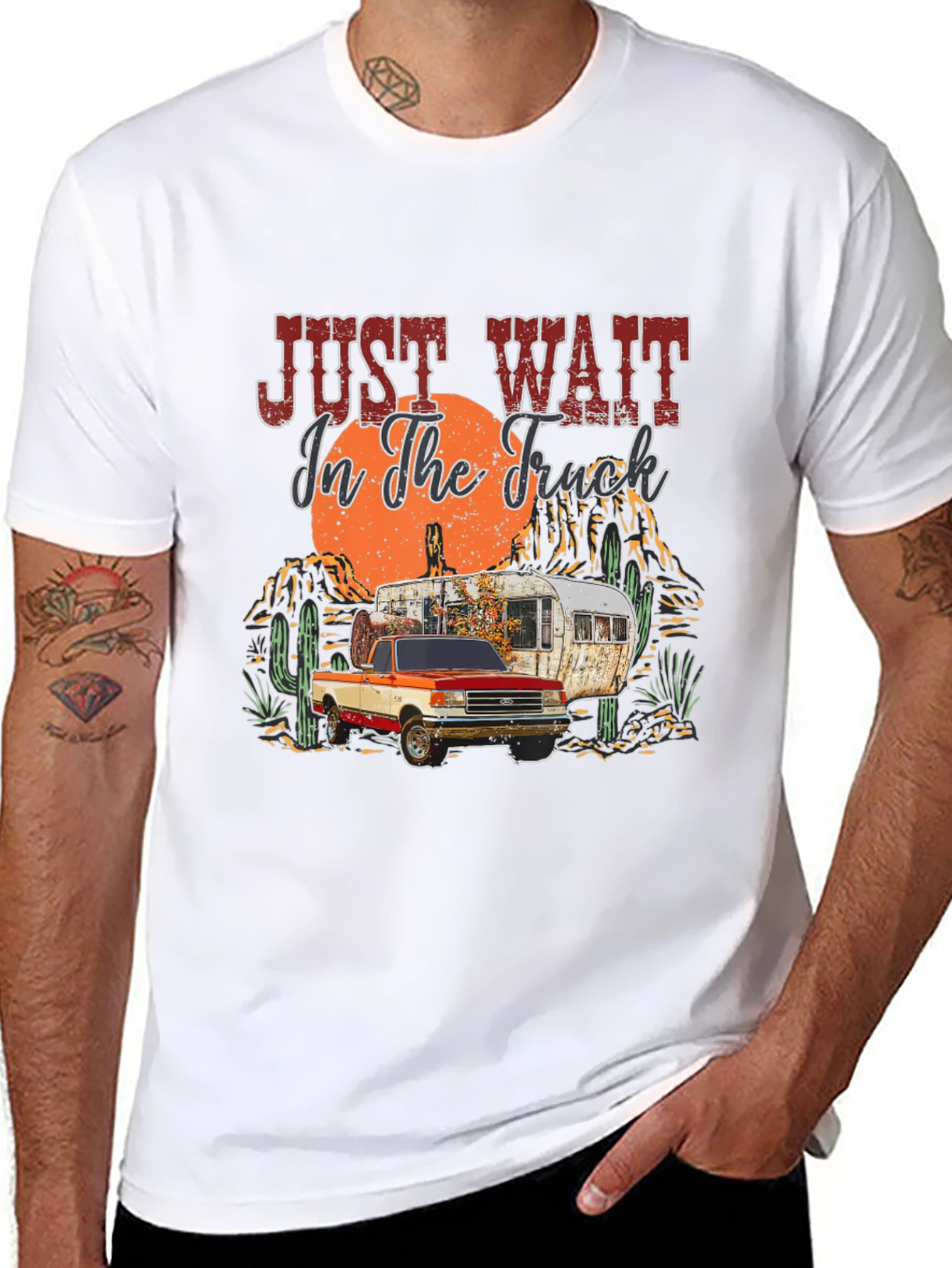 Just Wait In The Truck Graphic T-Shirt