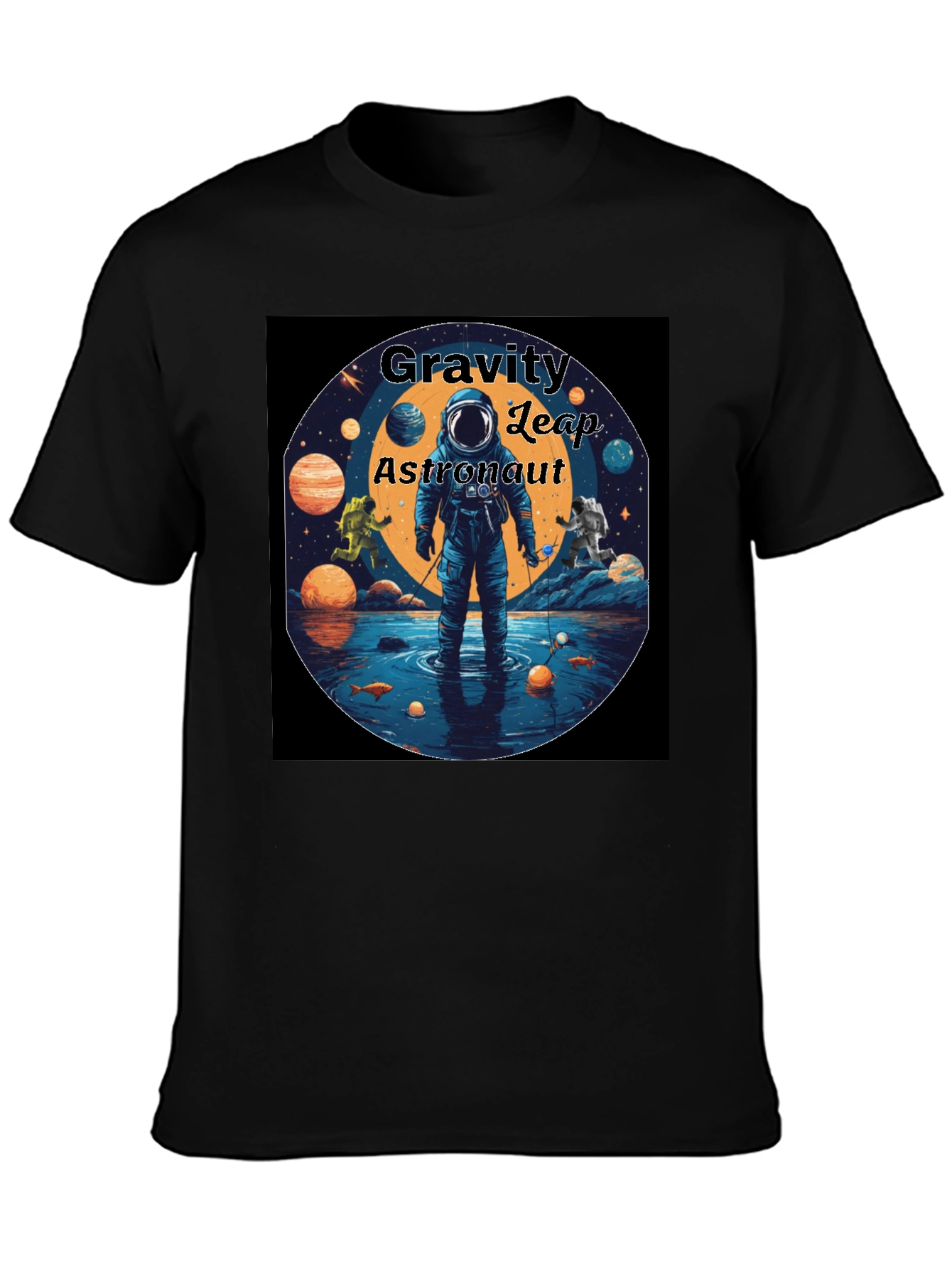 Gravity Leap Astronaut Graphic T-Shirt
