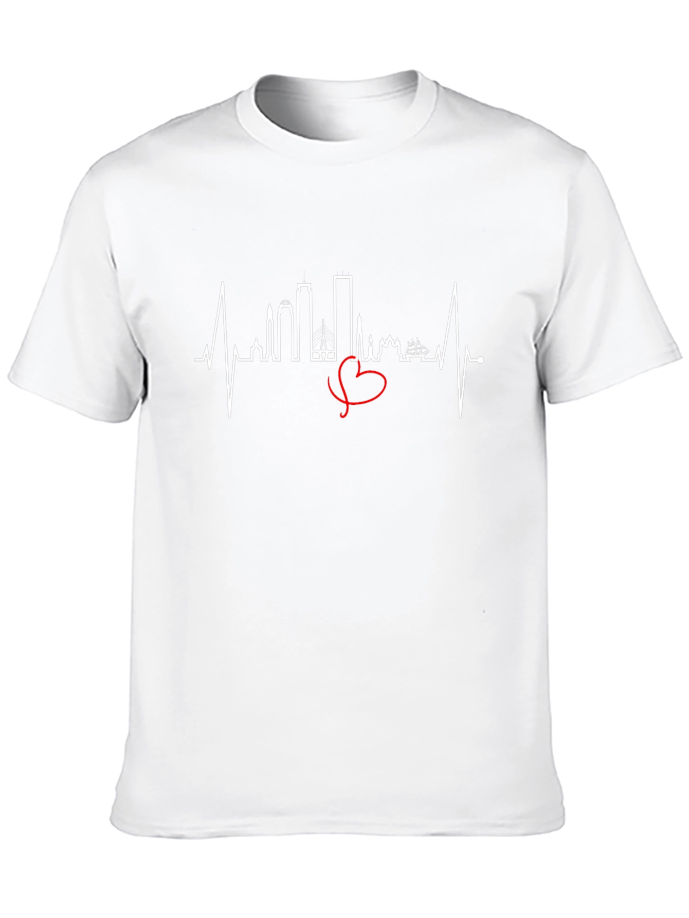 Heartbeat New Orleans Skyline Black T-Shirt