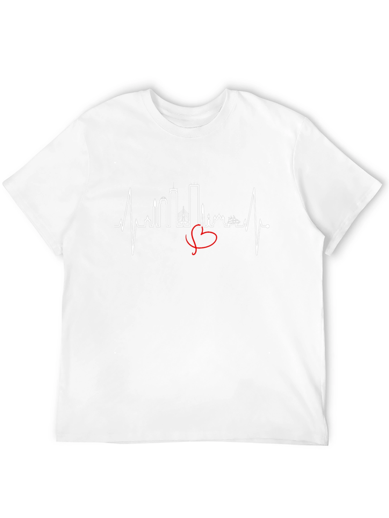 Heartbeat New Orleans Skyline Black T-Shirt