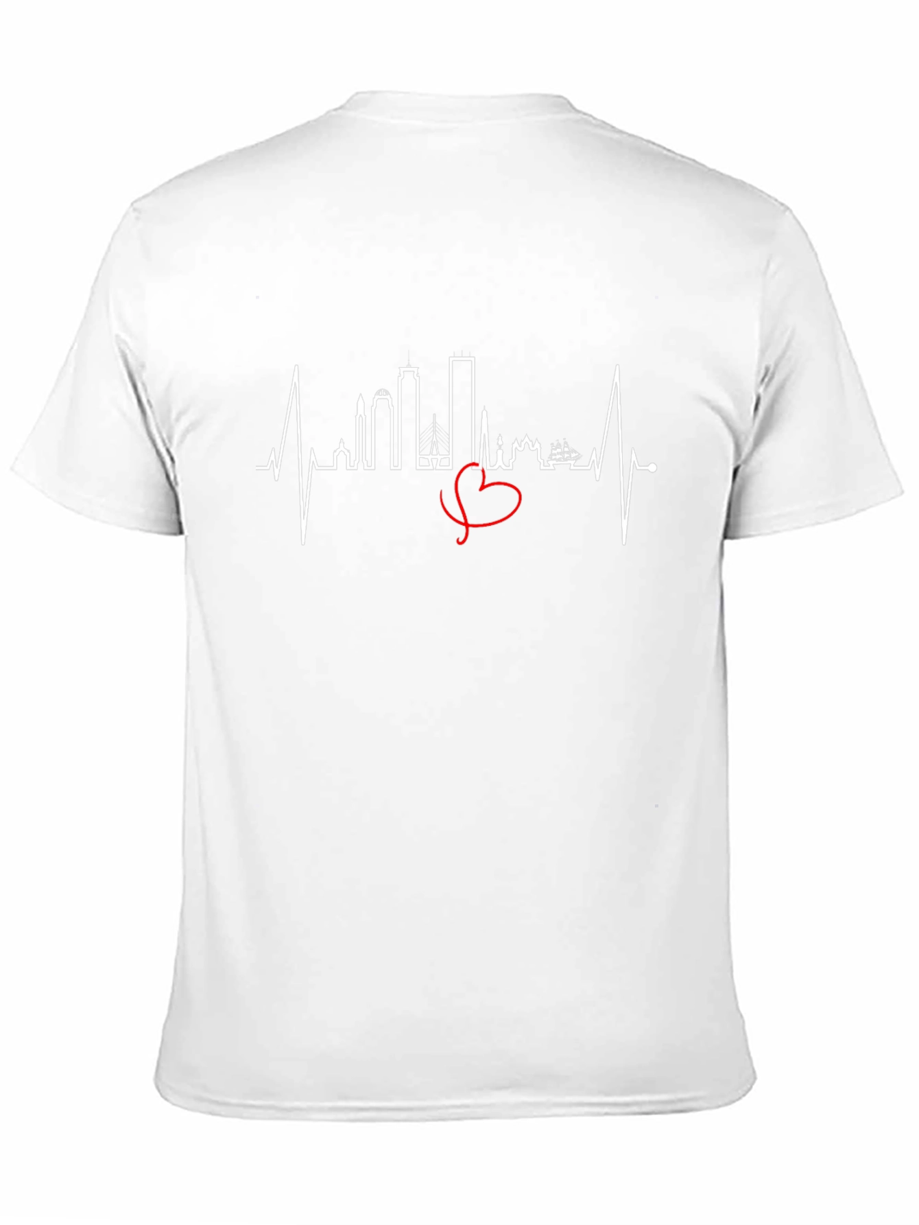 Heartbeat New Orleans Skyline Black T-Shirt