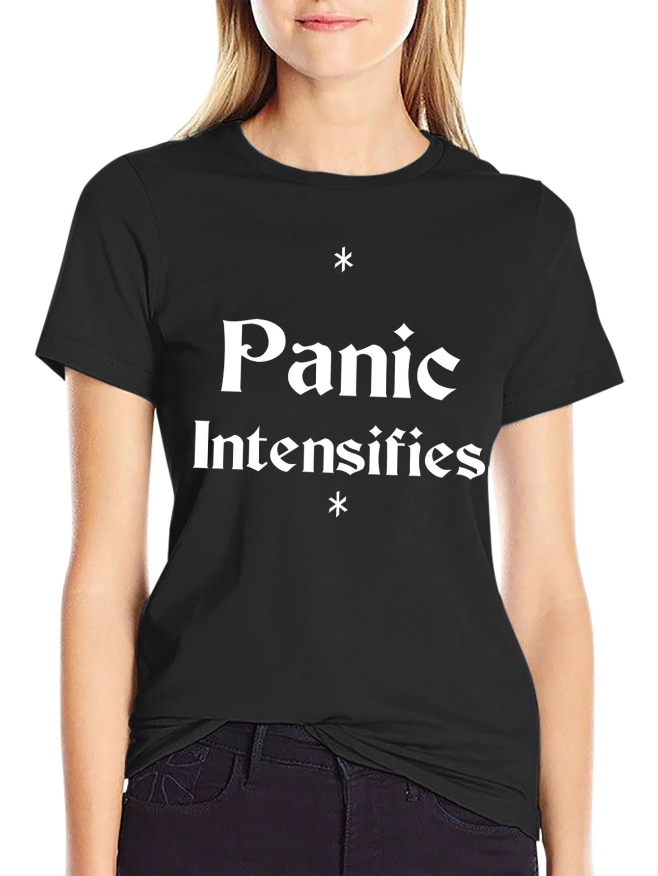 Panic Intensifies Graphic Tee - Black Cotton T-Shirt