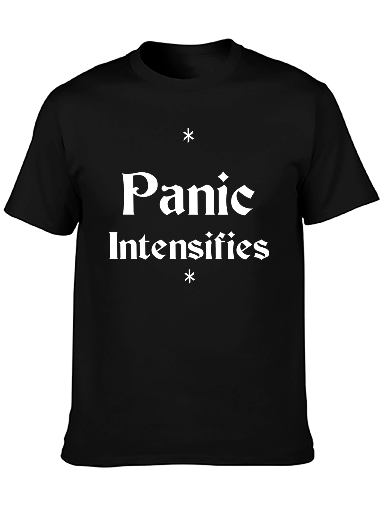 Panic Intensifies Graphic Tee - Black Cotton T-Shirt