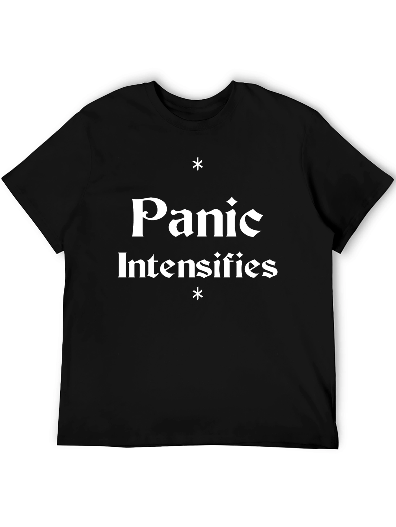 Panic Intensifies Graphic Tee - Black Cotton T-Shirt