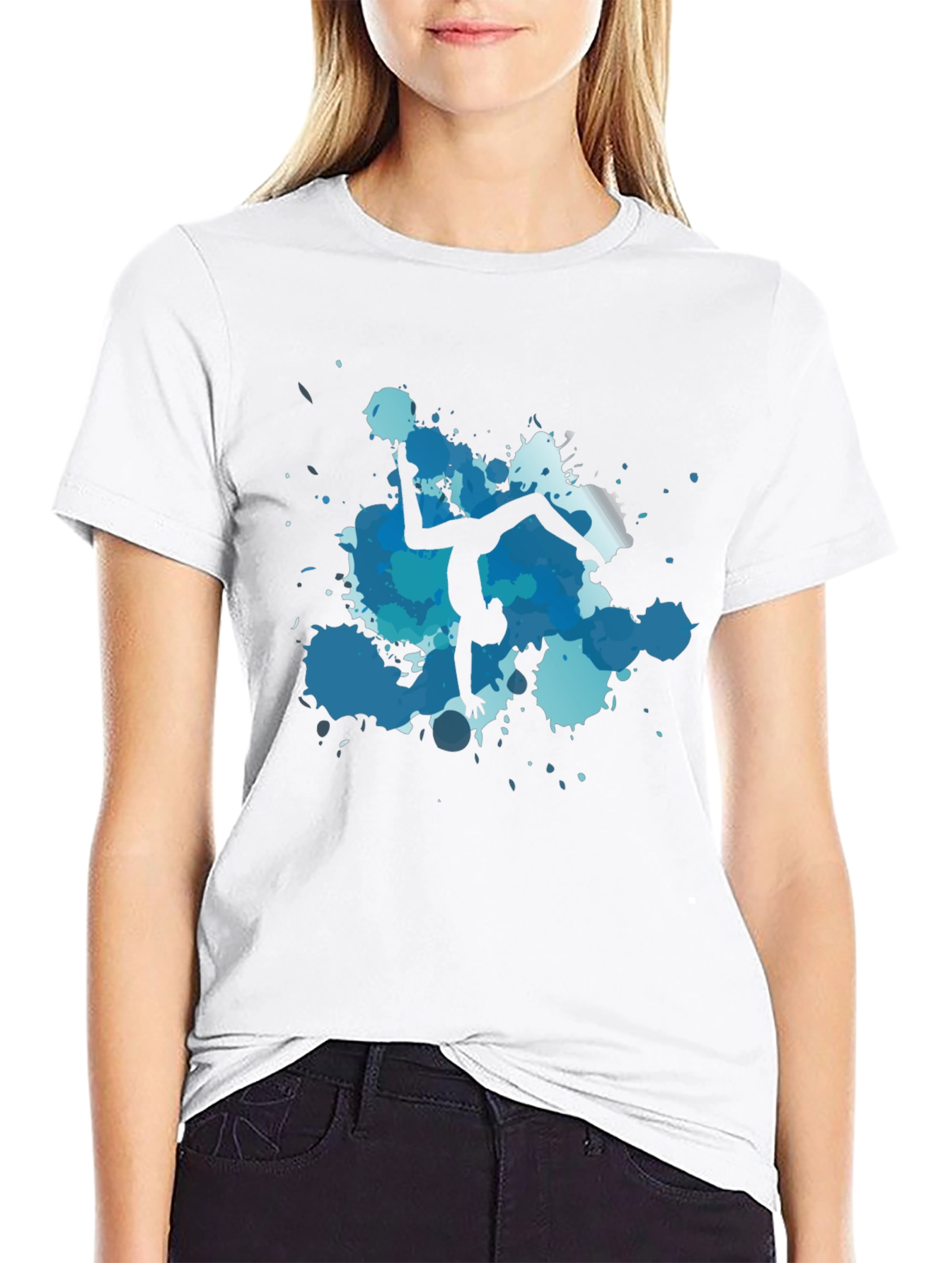 Gymnast Silhouette T-Shirt - Artistic Design