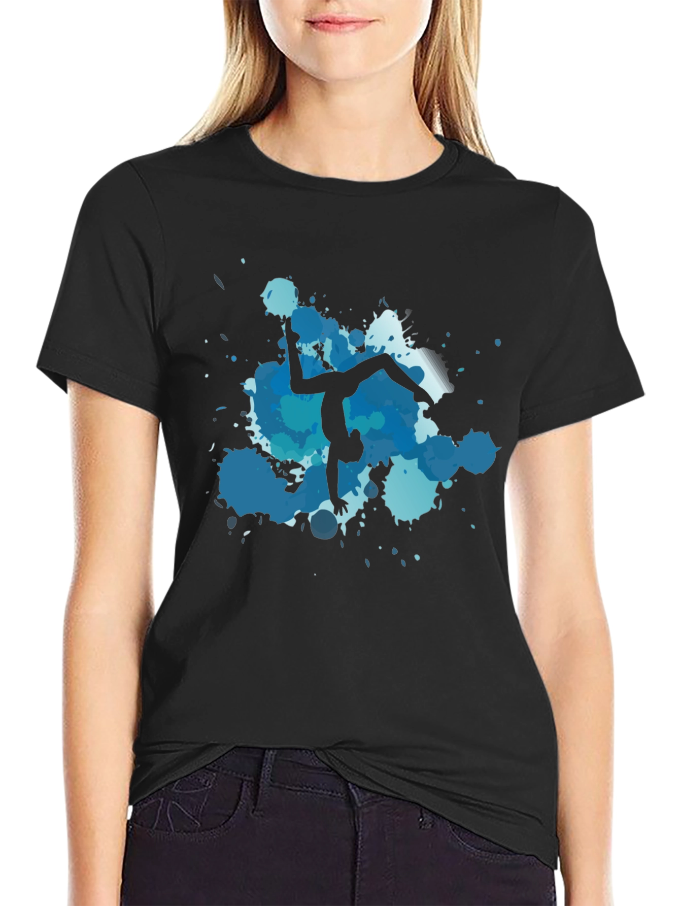 Gymnast Silhouette T-Shirt - Artistic Design