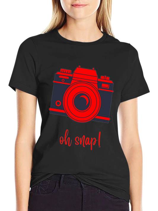 Oh Snap! Camera Graphic Tee - Black