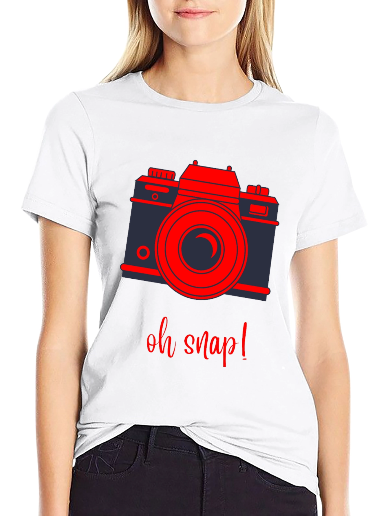 Oh Snap! Camera Graphic Tee - Black