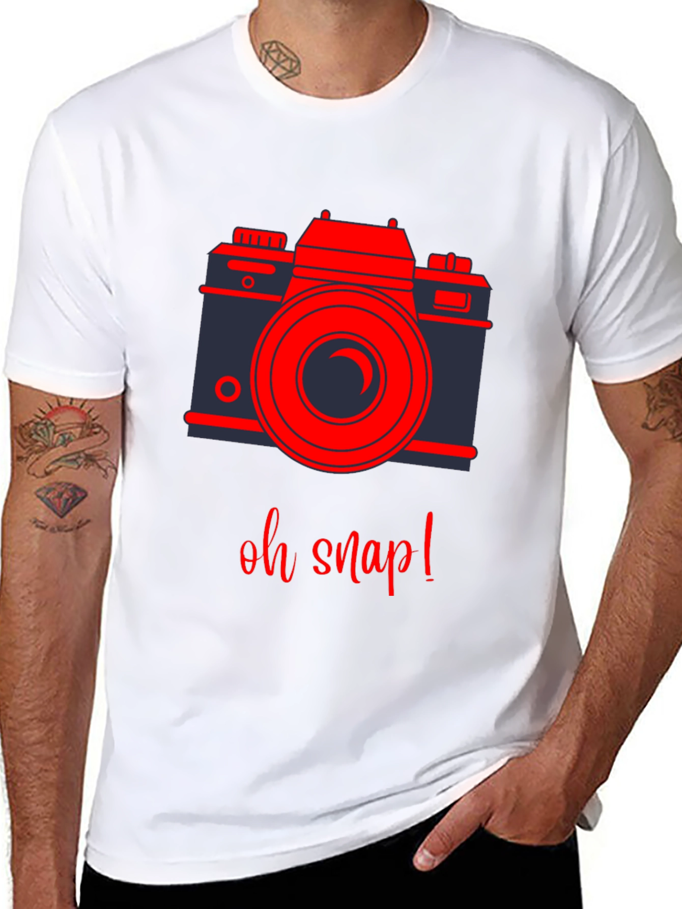 Oh Snap! Camera Graphic Tee - Black