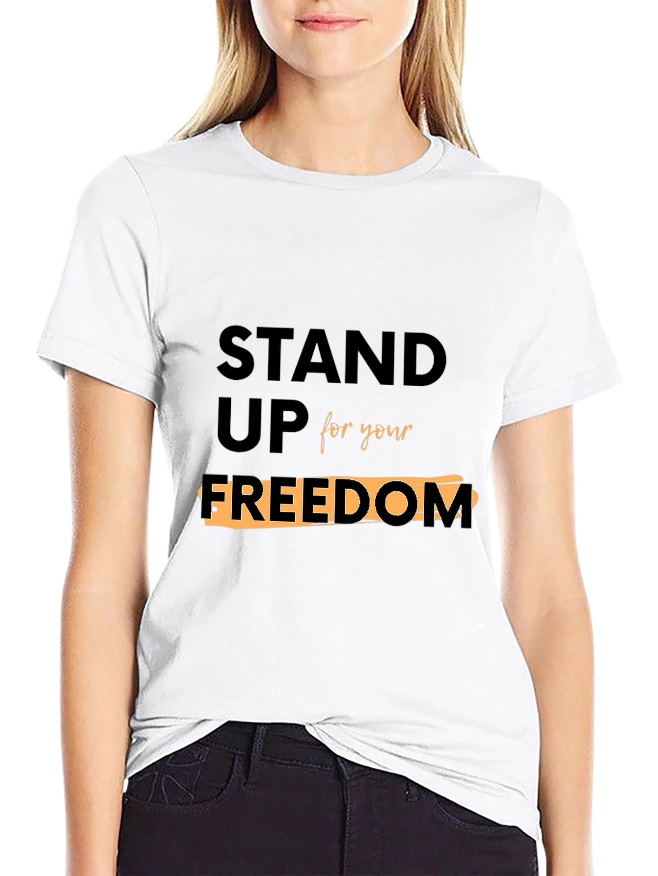 Stand Up For Your Freedom Black Tee