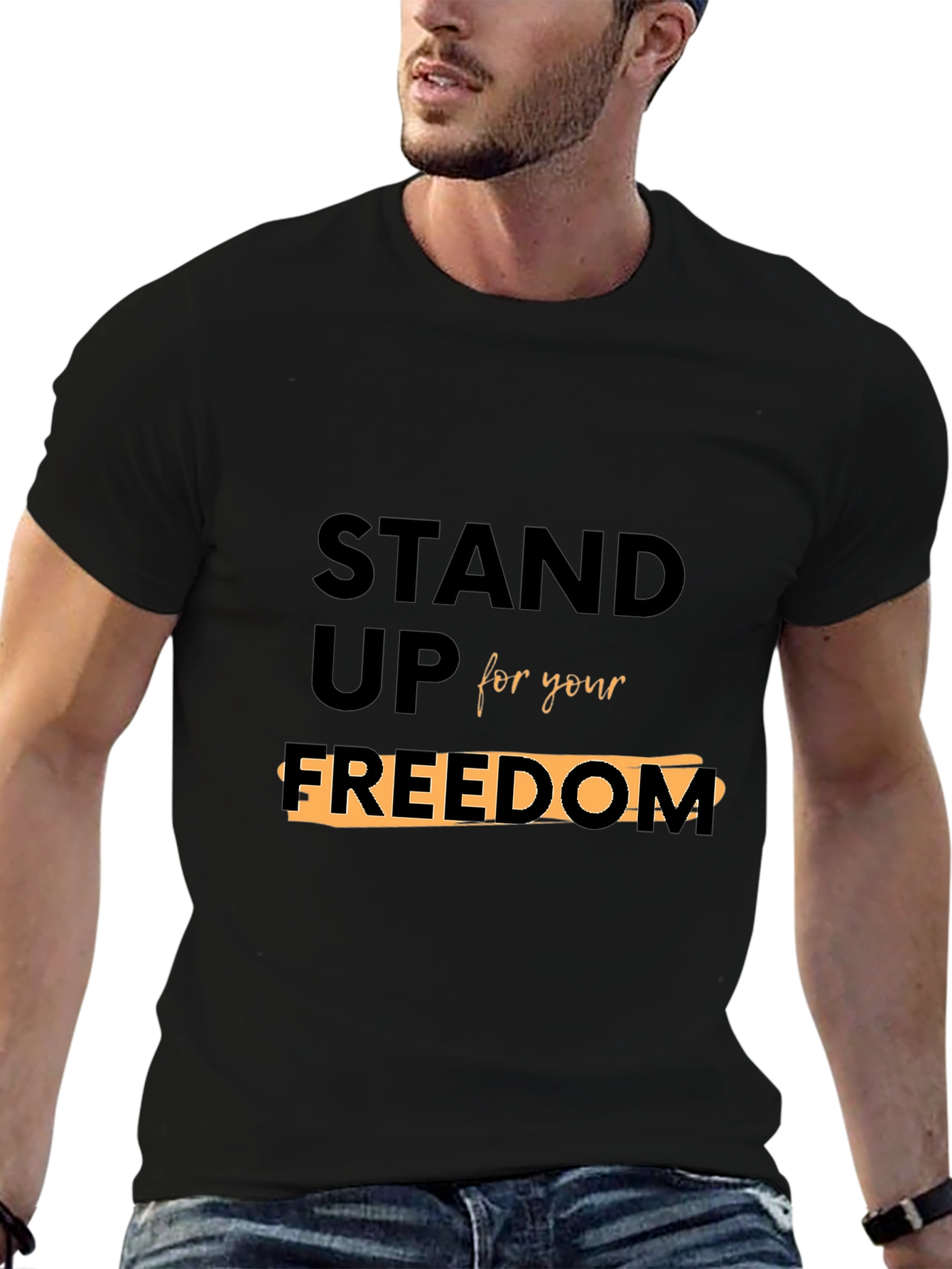 Stand Up For Your Freedom Black Tee