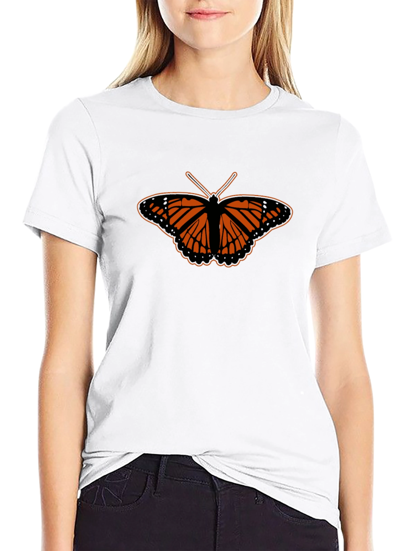 Butterfly Graphic Tee - Stylish Mens Black T-Shirt