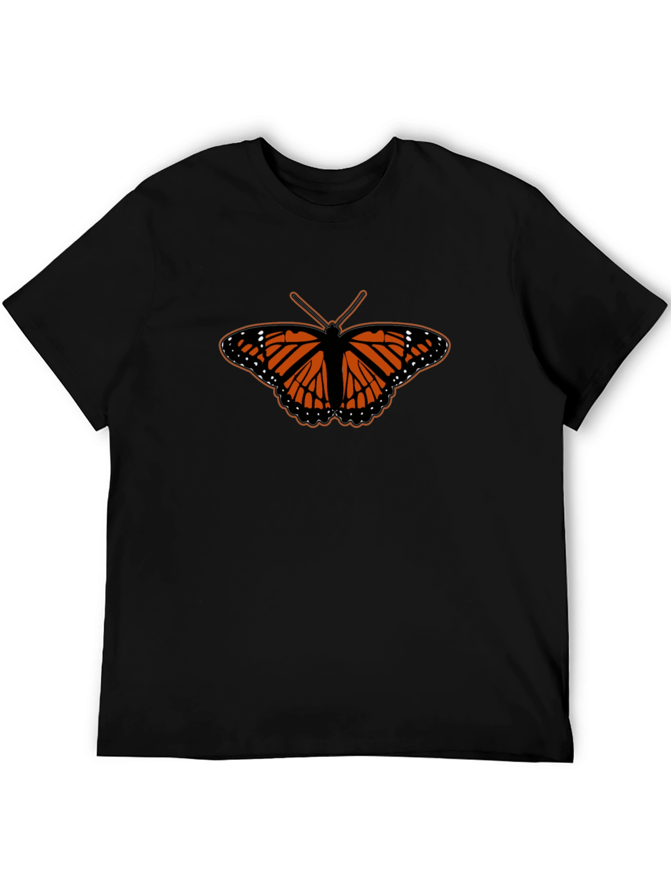 Butterfly Graphic Tee - Stylish Mens Black T-Shirt