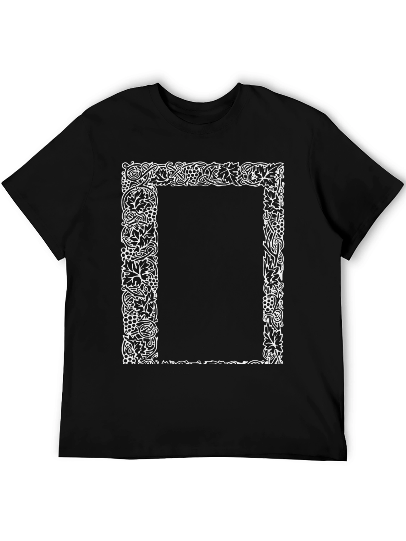 Ornate Border Graphic Tee - Classic Black