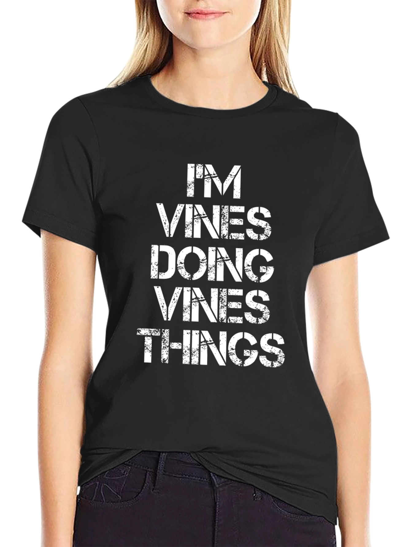 Im Vines Doing Vines Things Black Graphic Tee