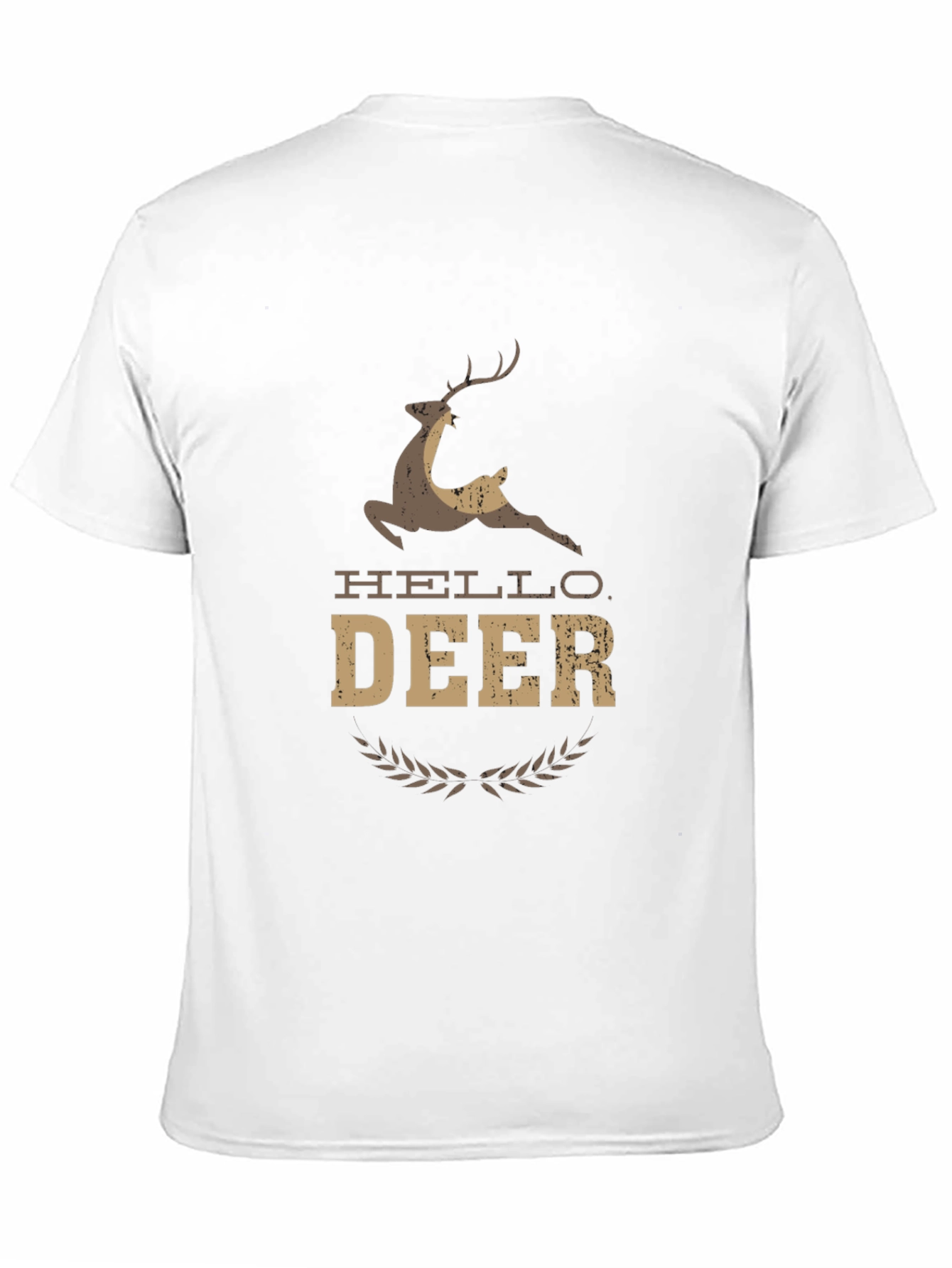 Hello Deer Graphic Tee - Unisex Black T-Shirt