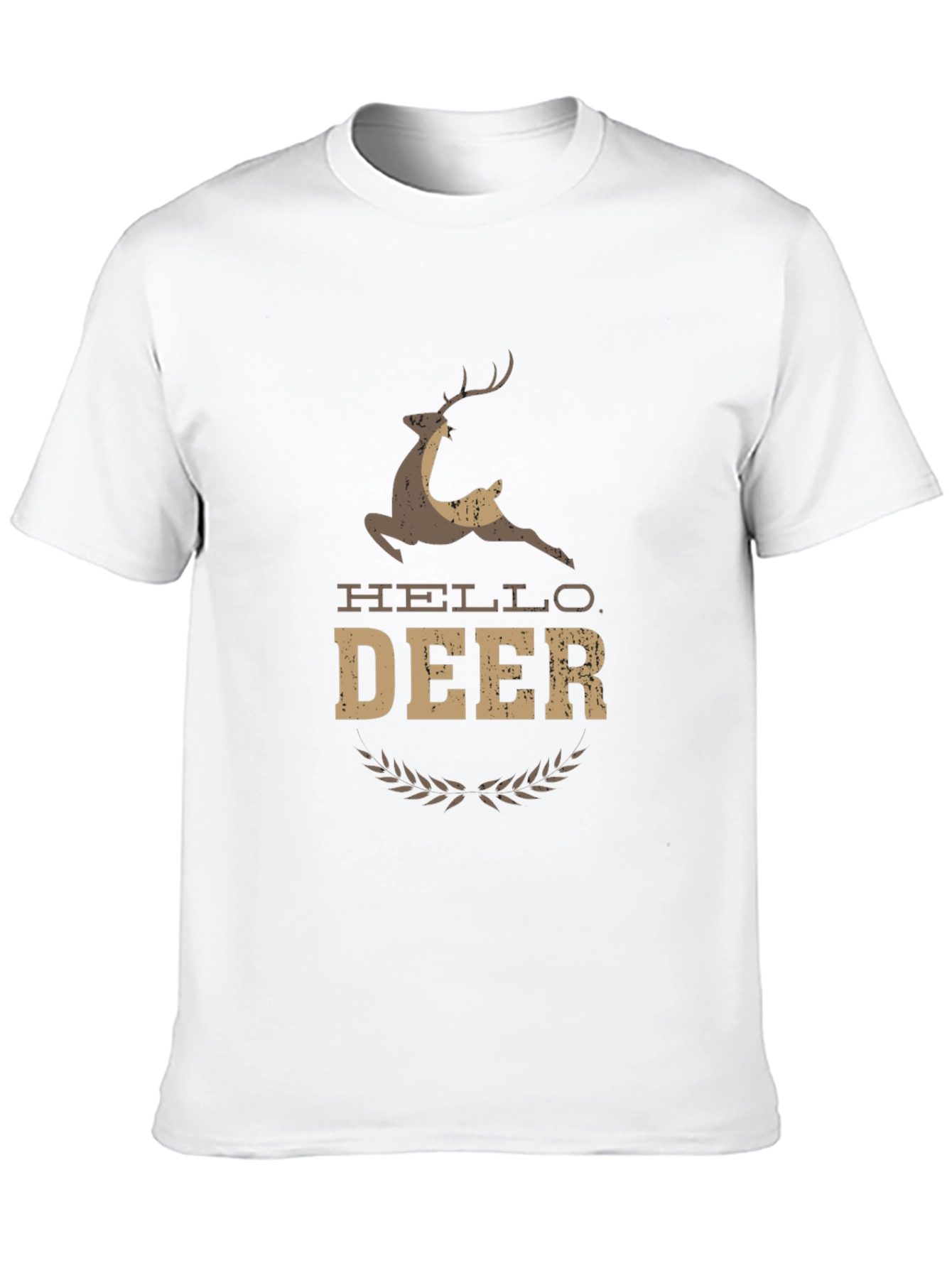 Hello Deer Graphic Tee - Unisex Black T-Shirt