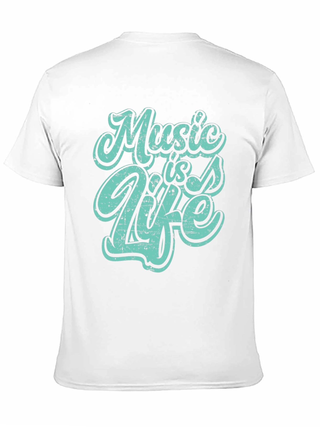 Music is Life Graphic Tee - Black