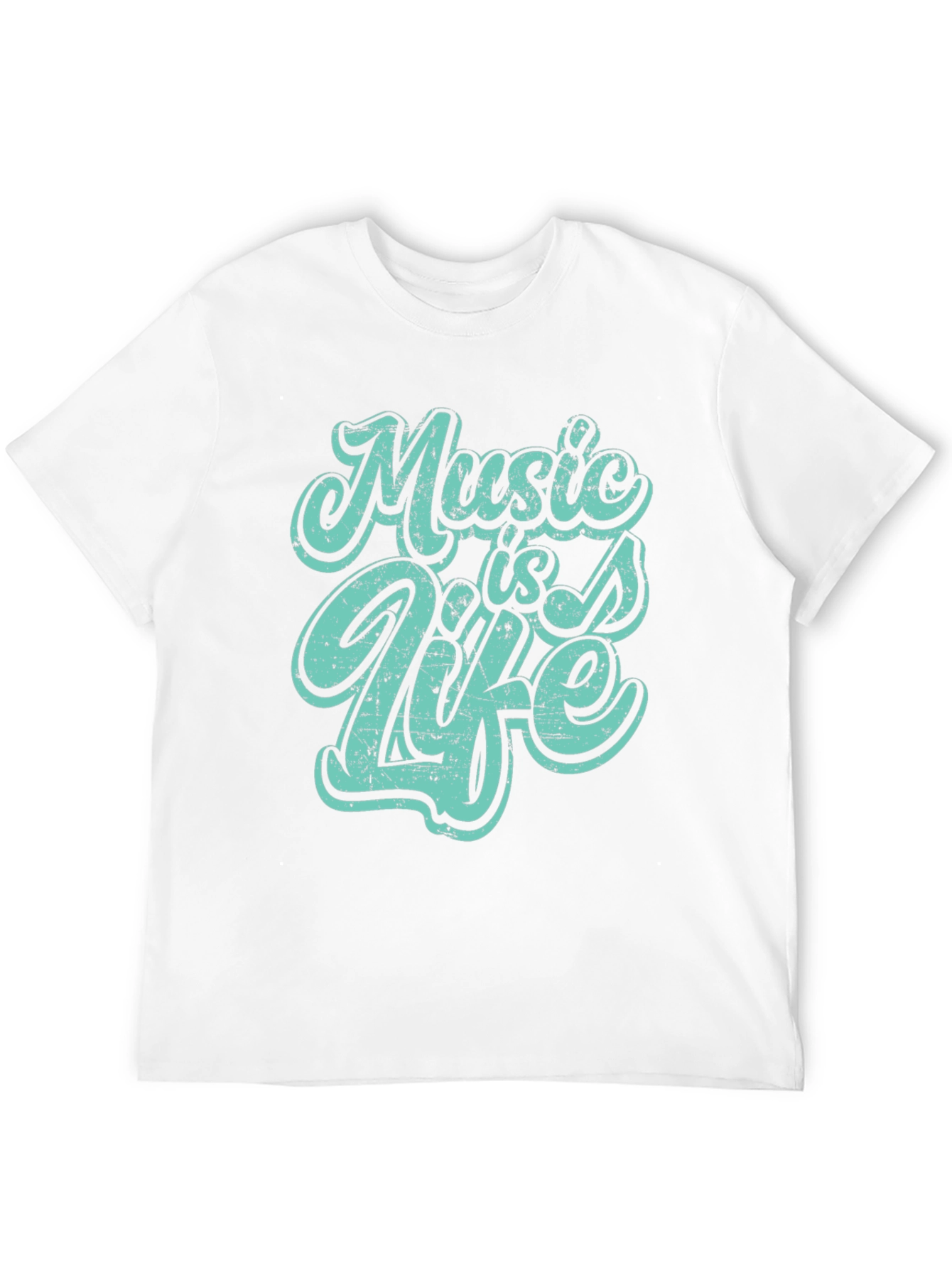 Music is Life Graphic Tee - Black
