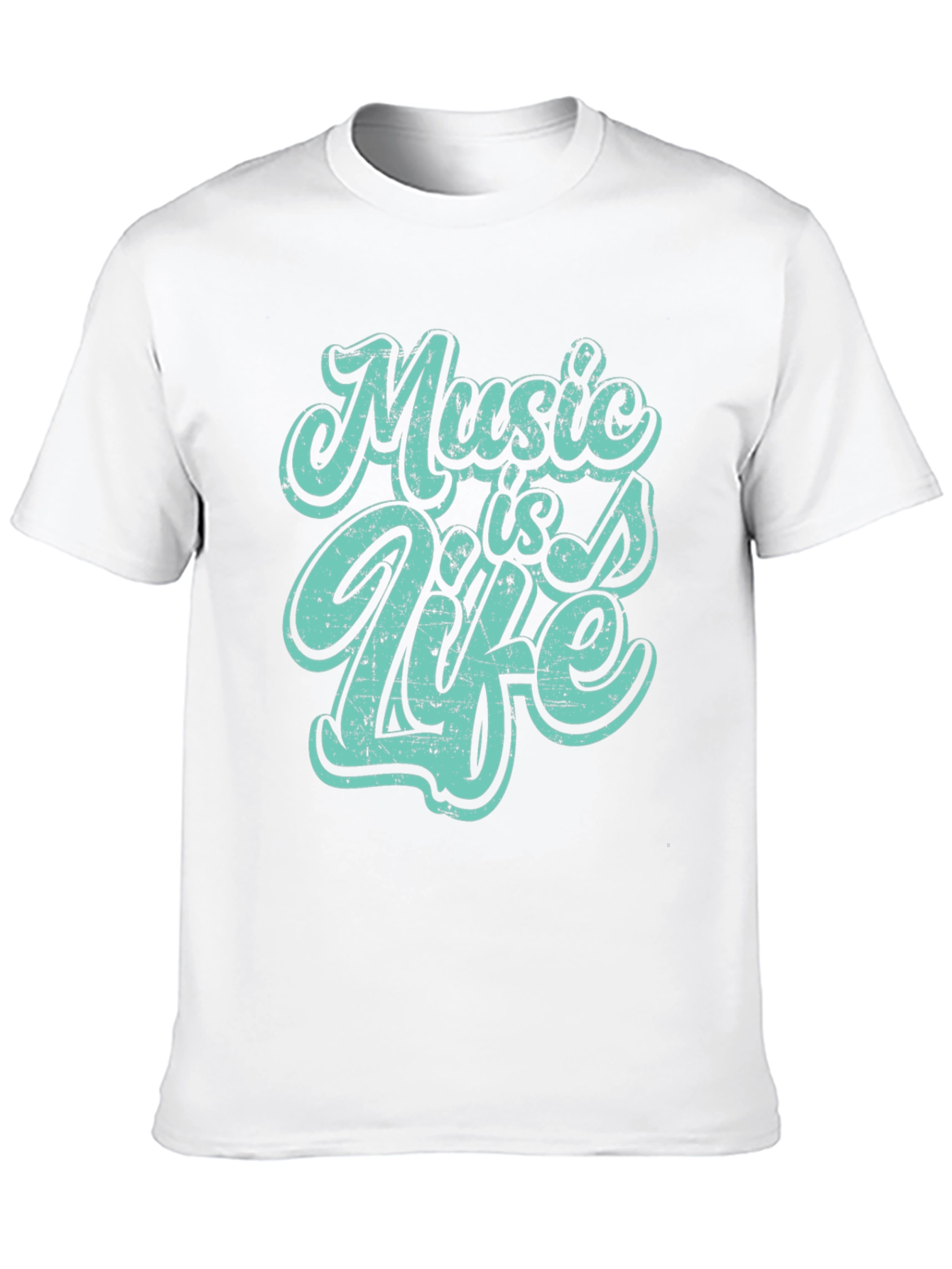 Music is Life Graphic Tee - Black